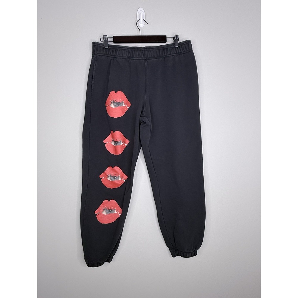 The Kid LAROI End of World Tour Lips Sweatpants Black Size XL RARE